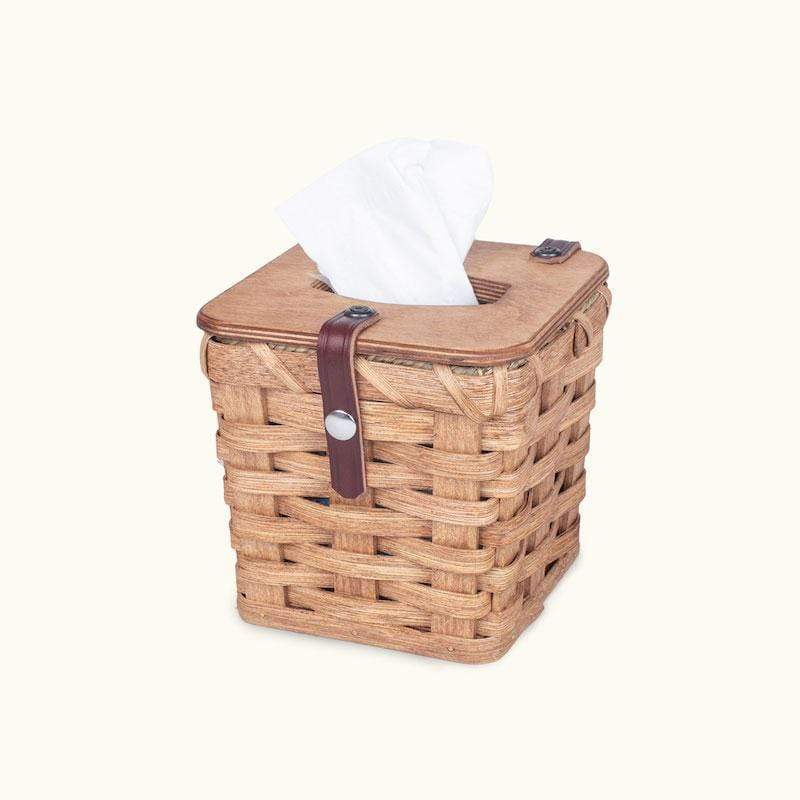 Square Tissue Box Holder | Amish Wicker Kleenex Box Cover