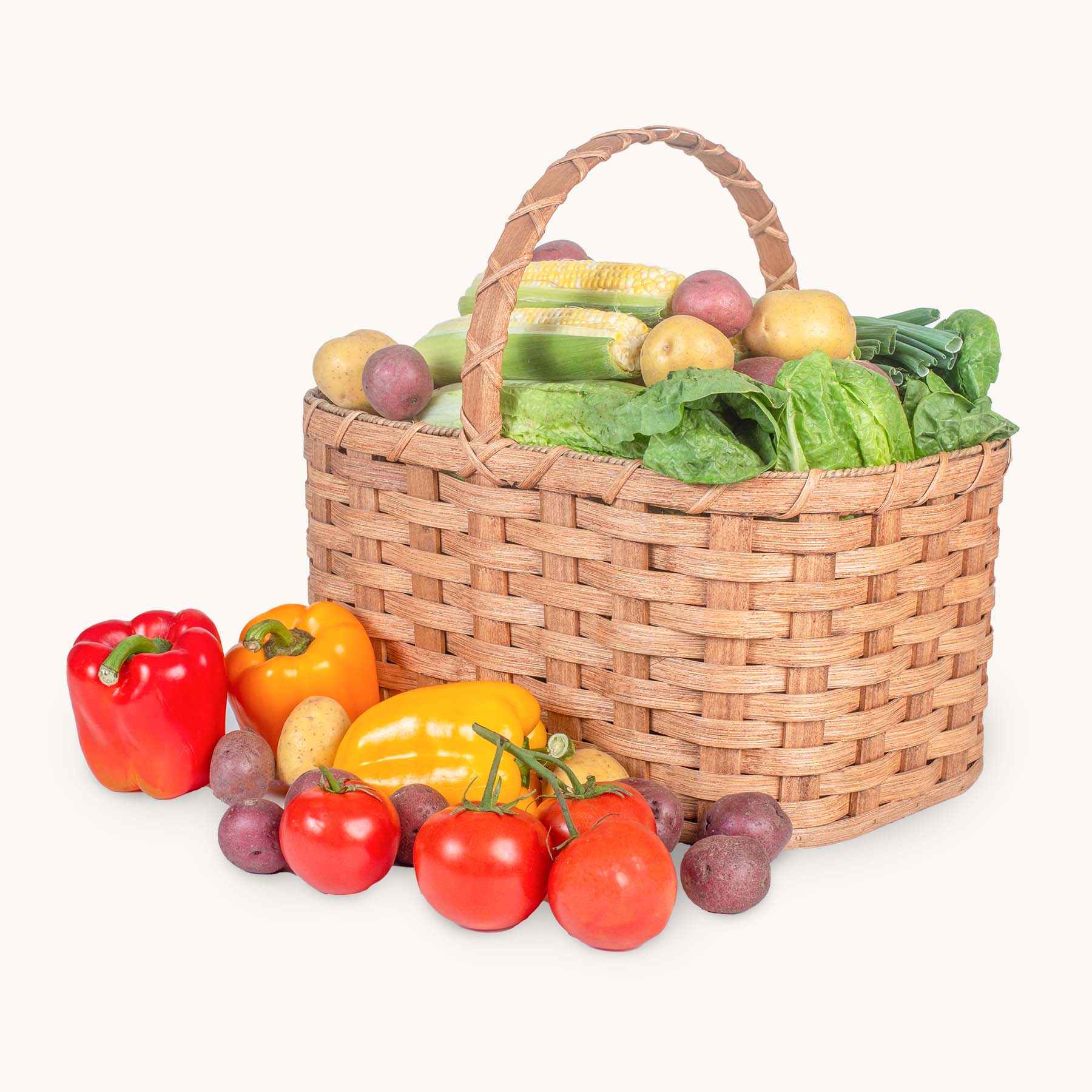 Large Wicker Garden Basket | Amish Woven Farmers Market Basket