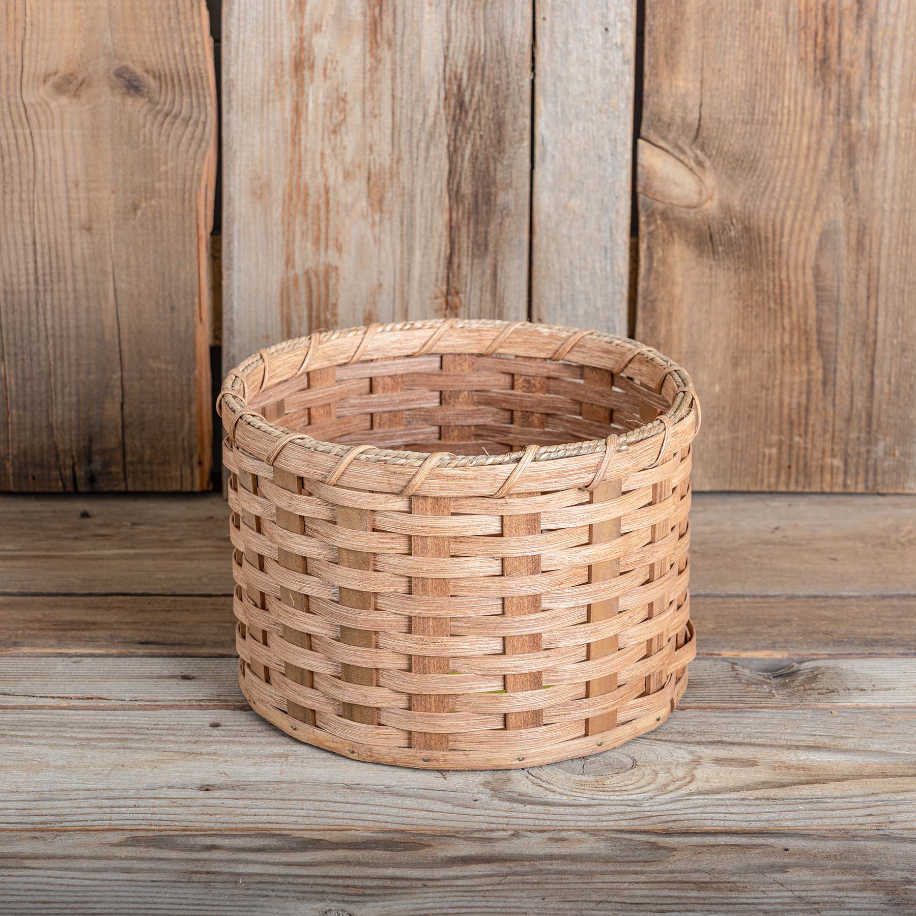 SALE! 12″ Diameter x 8″ Tall Amish Handmade Round Basket