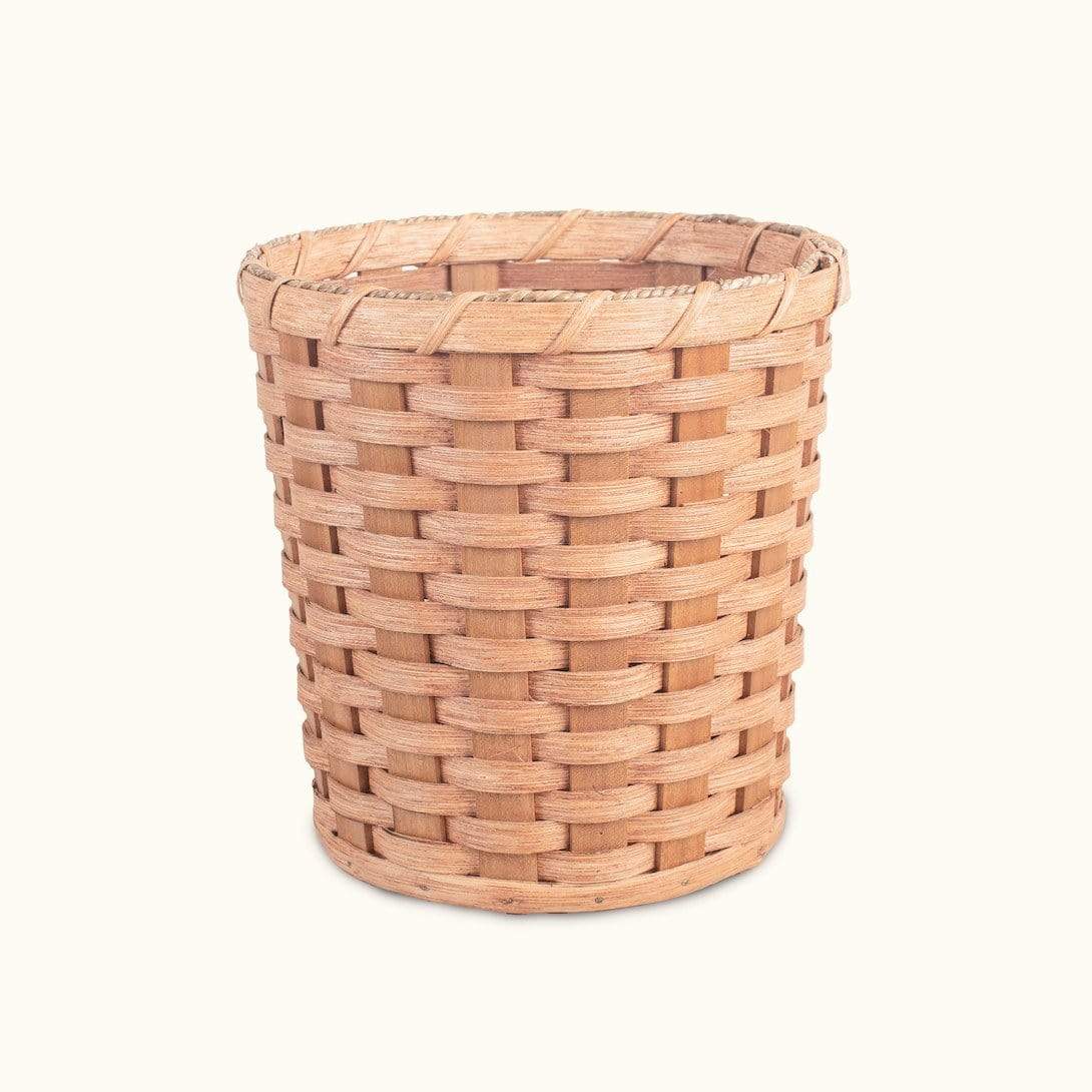 11″ Woven Wicker Waste Basket | Decorative Amish Woven Wastebasket